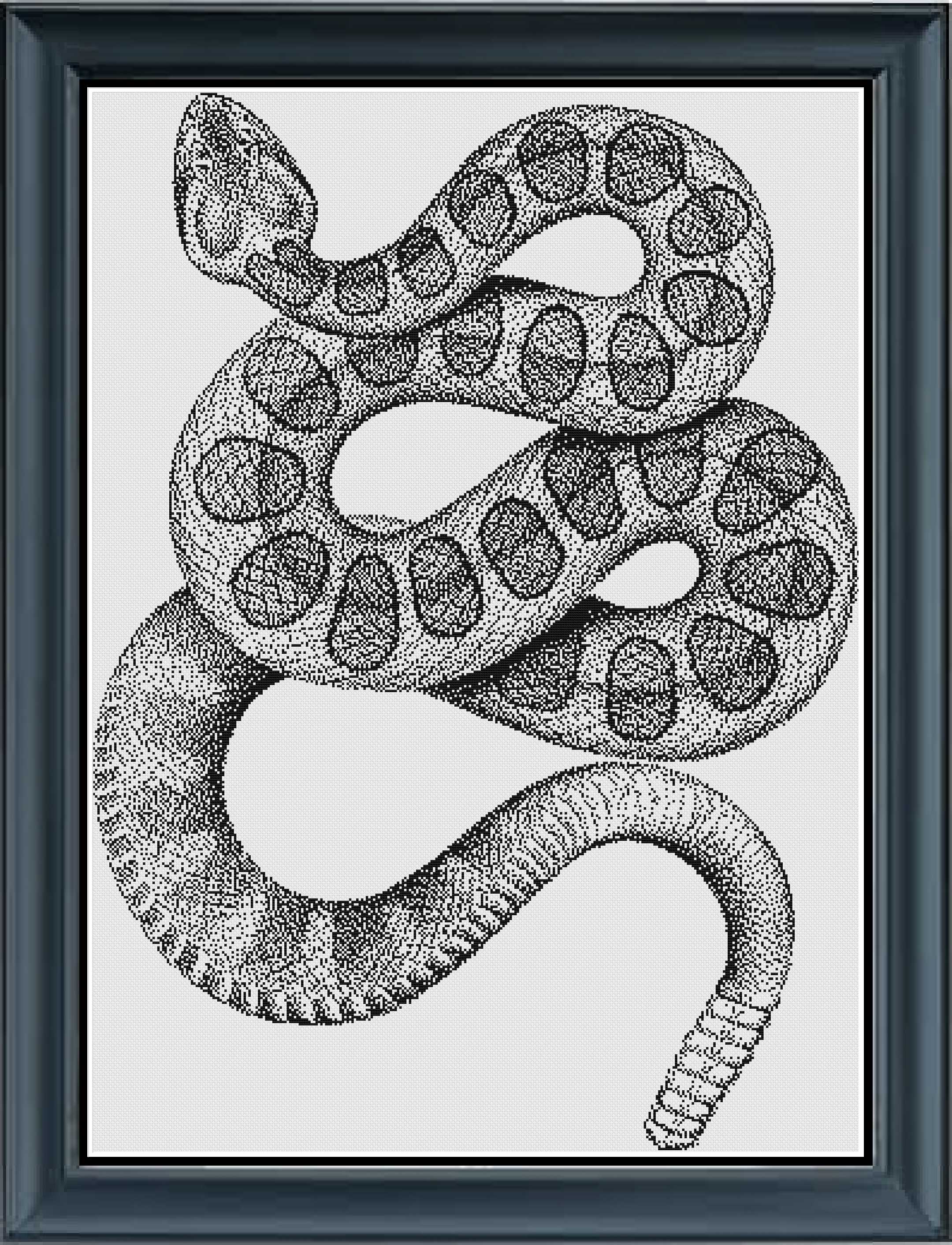 Snake Counted Cross Stitch Pattern | Reptile Cross Stitch Pattern
