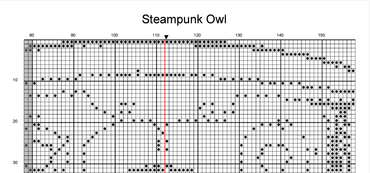 Stitching Jules Design Cross Stitch Pattern Steampunk Monochrome Owl Counted Cross Stitch Pattern | Instant Download PDF