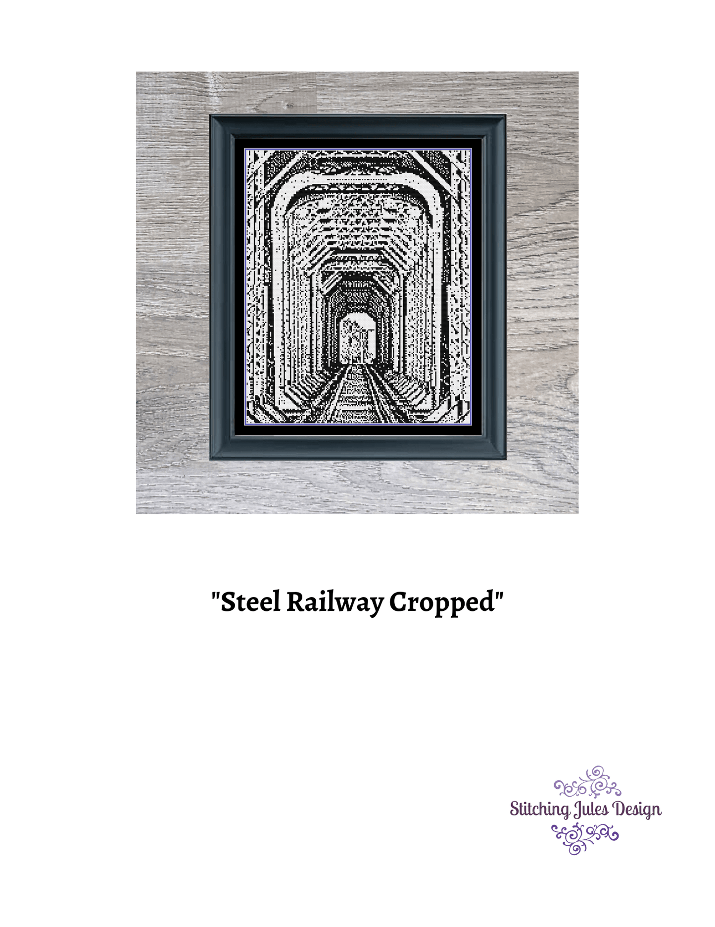 Stitching Jules Design Cross Stitch Pattern Steel Railway Smaller Cross Stitch Pattern | Instant PDF Download