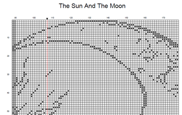 Stitching Jules Design Cross Stitch Pattern Sun And Moon Cross Stitch Pattern | Astronomy Trophy Cross Stitch Pattern | Blackwork | Instant PDF Download And Physical Pattern Options