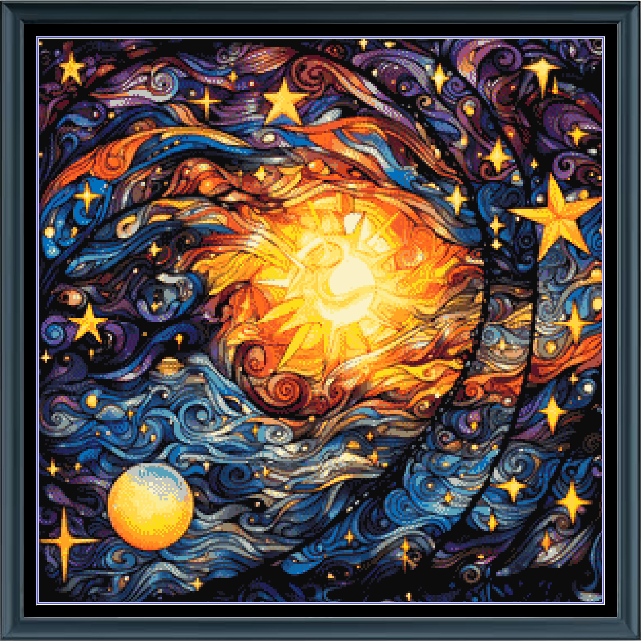 Stitching Jules Design Cross Stitch Pattern Supernova Space Astronomy Stars Full Coverage Large Counted Cross Stitch Pattern Digital Download