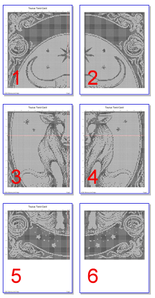 Stitching Jules Design Cross Stitch Pattern Taurus Tarot Card Counted Cross Stitch Pattern | Astrology Zodiac | Monochrome | Instant Download PDF