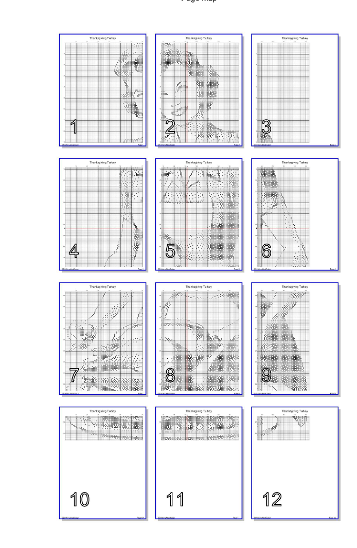 Stitching Jules Design Cross Stitch Pattern Thanksgiving Turkey Vintage Mom Housewife Monochrome Counted Cross Stitch Pattern Digital Download