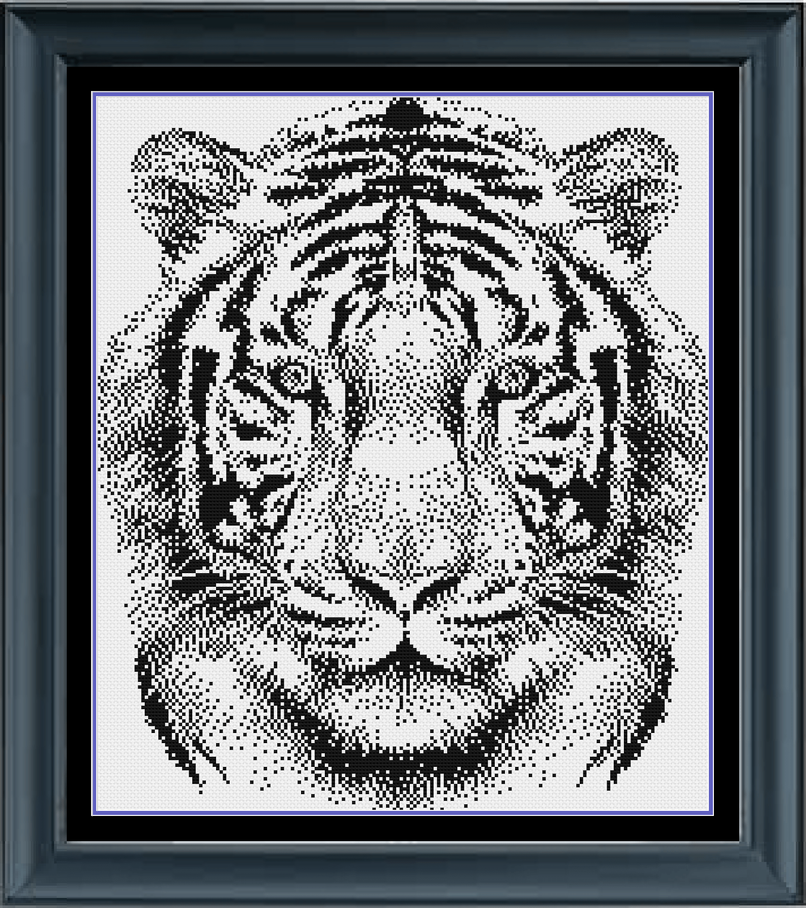 Stitching Jules Design Cross Stitch Pattern Instant PDF Download - $10 Tiger Cross Stitch Pattern | Animal Cross Stitch Pattern | Blackwork | Instant PDF Download Or Physical Pattern Options