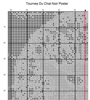 Stitching Jules Design Cross Stitch Pattern Tournee Du Chat Noir French Cat Cross Stitch Embroidery Needlepoint Pattern PDF Download - Ready For Pattern Keeper