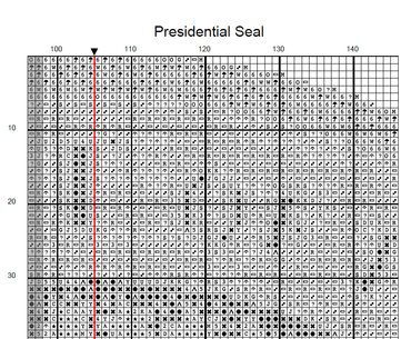 Stitching Jules Design Cross Stitch Pattern USA Presidential Seal Cross Stitch Pattern | American Presidents Cross Stitch Pattern | Physical Pattern And Instant PDF Download Pattern Options