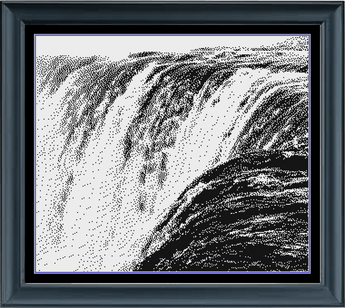 Stitching Jules Design Cross Stitch Pattern Waterfall Cross-Stitch Pattern | Niagra Falls Cross-Stitch Pattern | Blackwork | Instant PDF Download
