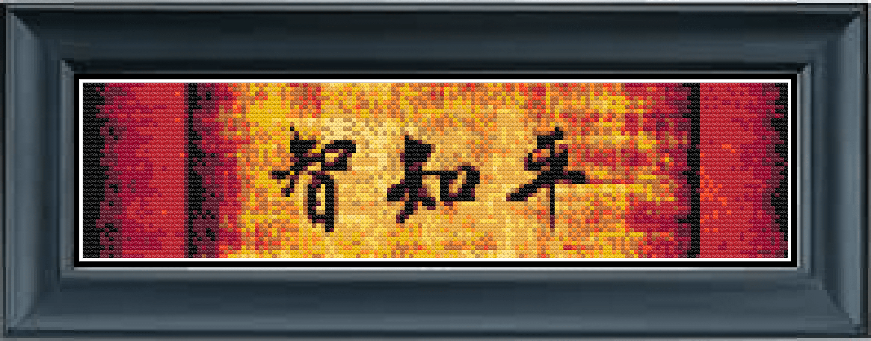 Stitching Jules Design Cross Stitch Pattern Wisdom Knowledge Peace Chinese Symbols Asian Cross Stitch Embroidery Needlepoint Pattern PDF Download