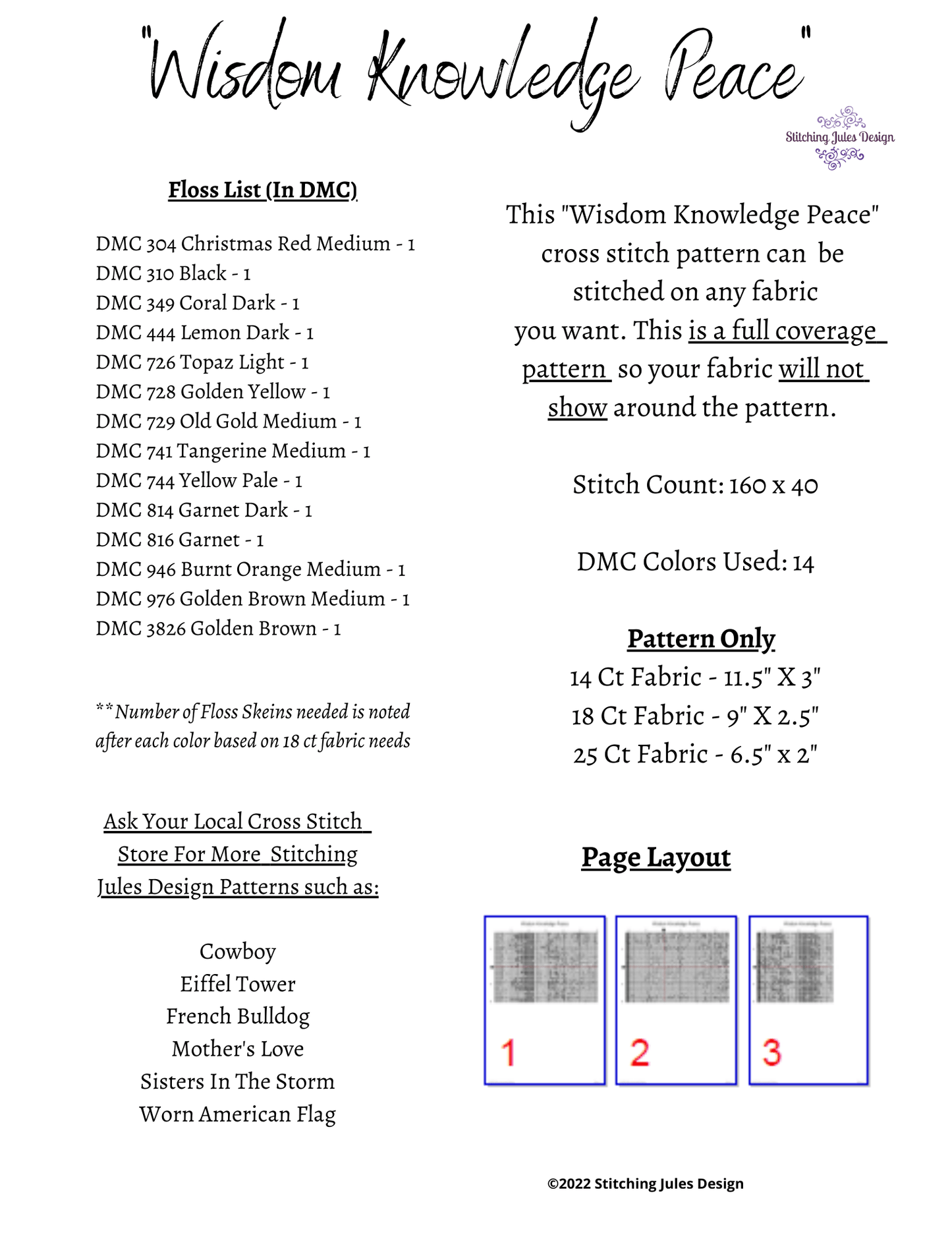 Stitching Jules Design Cross Stitch Pattern Wisdom Knowledge Peace Chinese Symbols Asian Cross Stitch Embroidery Needlepoint Pattern PDF Download