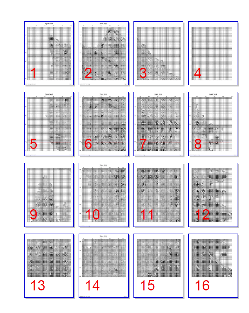 Stitching Jules Design Cross Stitch Pattern Wolf Wildlife Landscape Nature Cross Stitch Pattern | Instant PDF Download