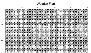Stitching Jules Design Cross Stitch Pattern Wooden American Flag Counted Cross Stitch Pattern | Instant Download PDF