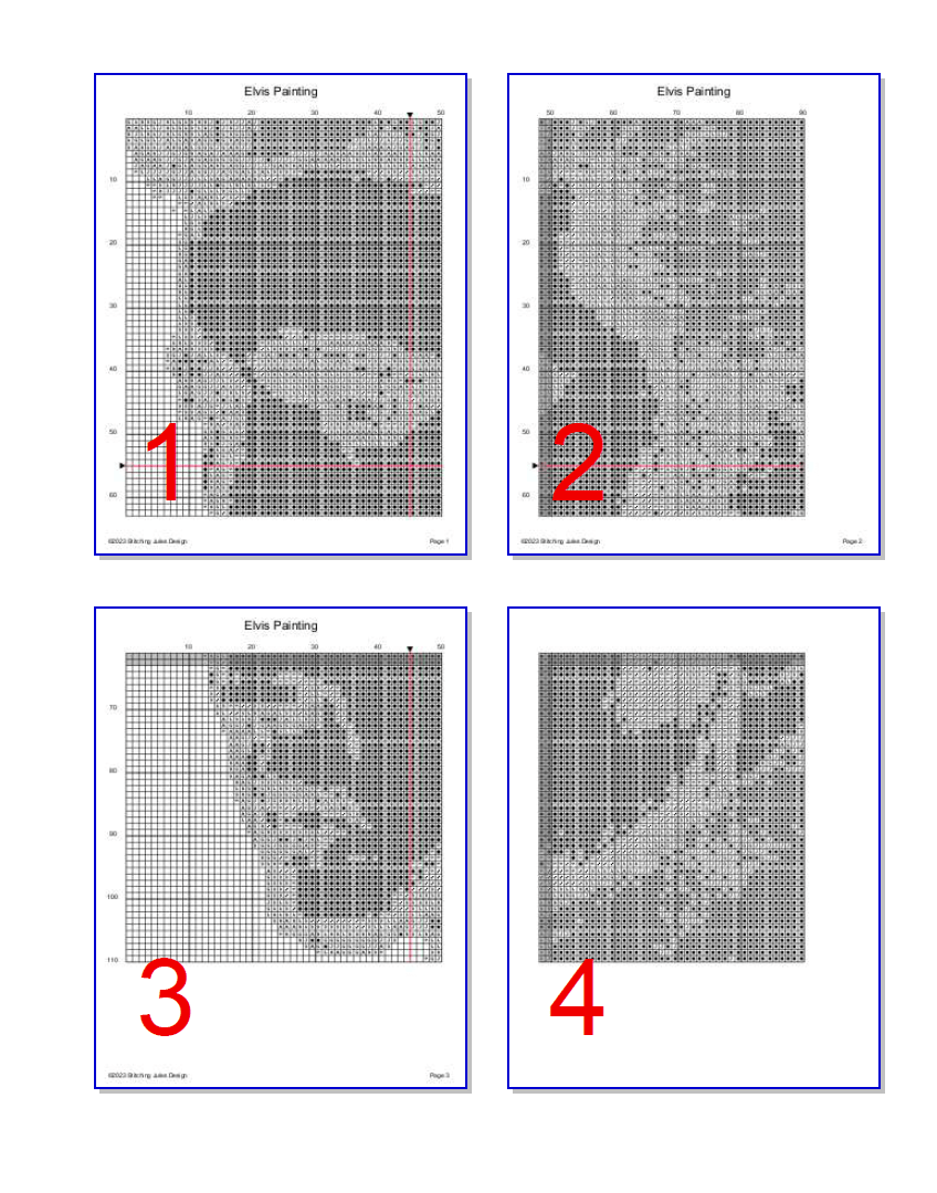 Stitching Jules Design Cross Stitch Pattern Young Elvis Portrait Cross-Stitch Pattern Instant PDF Download