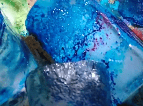 Picture of ice-dyeing fabric