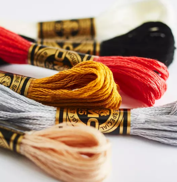 DMC embroidery floss is a great choice for cross-stitching