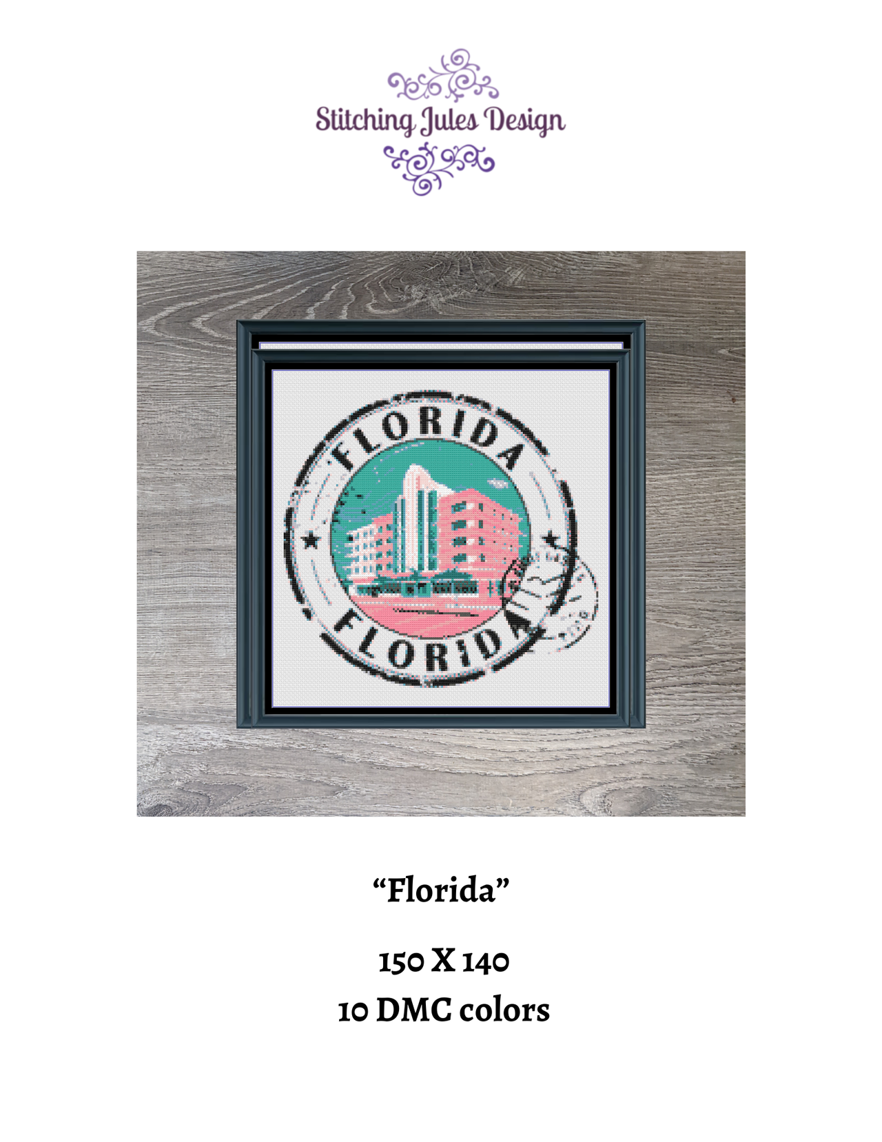 Tennessee Nashville US State Counted Cross Stitch Pattern | Digital Download PDF