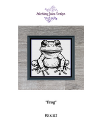 Thumbnail for Mini Frog Cross Stitch Pattern | Animal Cross Stitch | Monochrome | Instant Download PDF