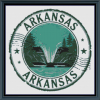 Thumbnail for Arkansas Ozarks Little Rock US State Counted Cross Stitch Pattern | Instant Download PDF