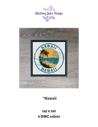 Thumbnail for Hawaii Honolulu US State Counted Cross Stitch Pattern | Instant Download PDF