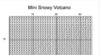 Thumbnail for Mini Volcano Snowy Mountain Counted Cross Stitch Pattern | Full coverage Mini Cross Stitch | Instant Download PDF
