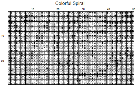 Colorful Spiral Counted Cross Stitch Pattern | Counted Cross Stitch | Instant PDF Download