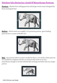 Thumbnail for Medium Giraffe Monochrome Counted Cross-Stitch Pattern | Giraffe Cross-Stitch | Instant Download PDF