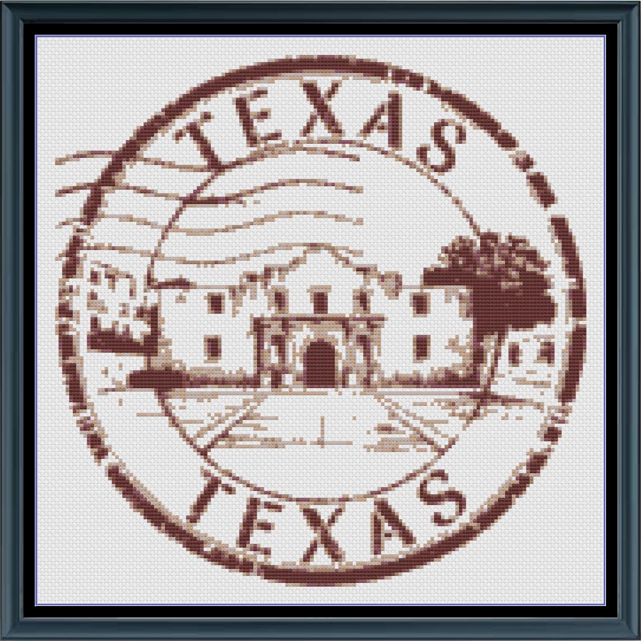 Texas Alamo US State Counted Cross Stitch Pattern | Instant Download PDF