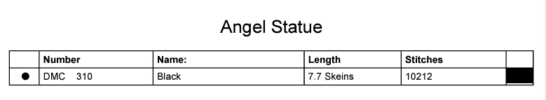 Angel Statue Counted Cross Stitch Pattern | Monochrome Blackwork | Instant Download PDF