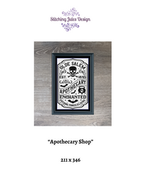 Thumbnail for Apothecary Shop Counted Cross Stitch Pattern | Magic Cross Stitch | Blackwork Monochrome | Instant Download PDF