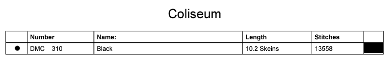 Ancient Rome Coliseum Italy Counted Cross Stitch Pattern | Monochrome Blackwork | Instant Download PDF