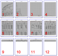 Thumbnail for Ancient Rome Coliseum Italy Counted Cross Stitch Pattern | Monochrome Blackwork | Instant Download PDF