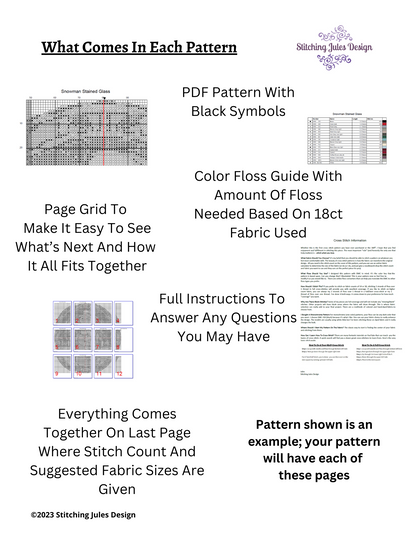 American Flag Star Counted Cross Stitch Pattern | Instant PDF Download