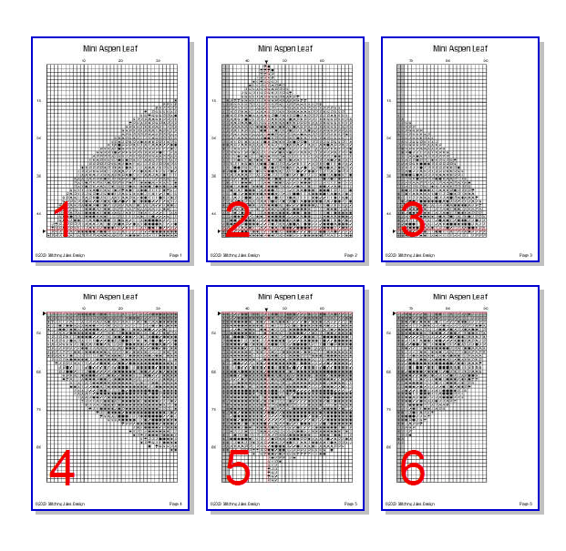 Printful Cross Stitch Pattern Aspen Leaf Cross Stitch Pattern Instant PDF Download