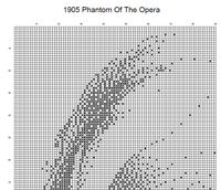 Thumbnail for Stitching Jules Design Cross Stitch Pattern 1925 Phantom Of The Opera Classic Horror Cross Stitch Pattern Instant PDF Download
