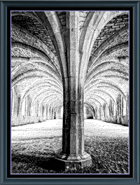 Thumbnail for Stitching Jules Design Cross Stitch Pattern Abbey Architecture Monochrome Counted Cross Stitch Pattern Digital Download