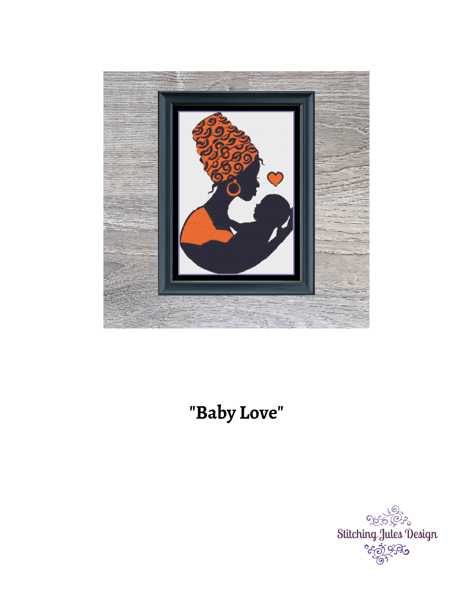 Stitching Jules Design Cross Stitch Pattern African American Cross Stitch Pattern | Mother's Day Cross Stitch Pattern | Instant PDF Download Pattern