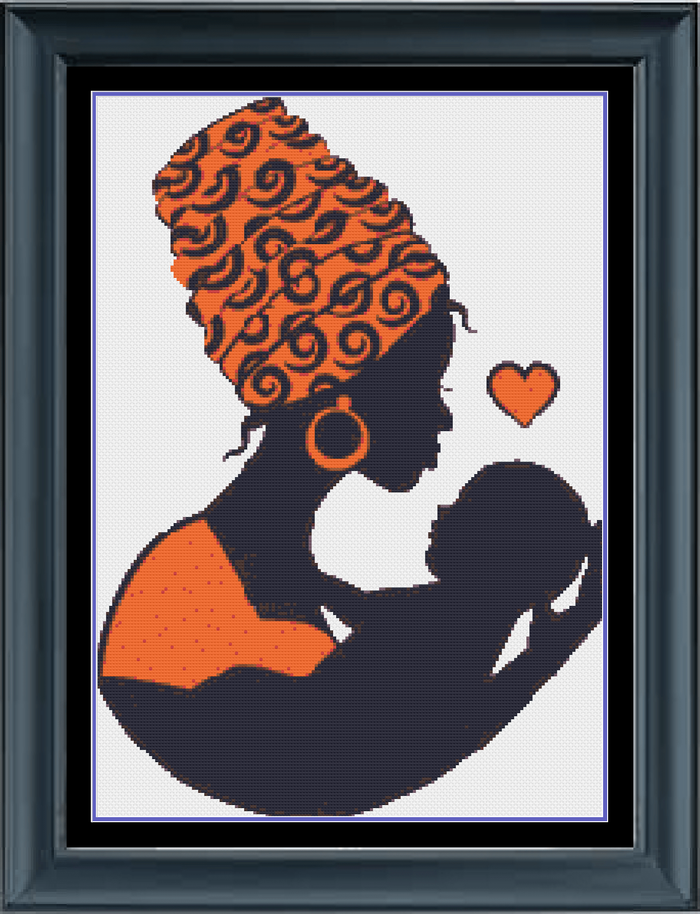 Stitching Jules Design Cross Stitch Pattern African American Cross Stitch Pattern | Mother's Day Cross Stitch Pattern | Instant PDF Download Pattern