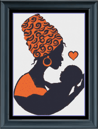 Thumbnail for Stitching Jules Design Cross Stitch Pattern African American Cross Stitch Pattern | Mother's Day Cross Stitch Pattern | Instant PDF Download Pattern