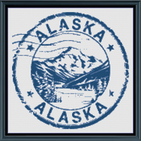 Thumbnail for Stitching Jules Design Cross Stitch Pattern Alaska US State Counted Cross Stitch Pattern | Instant Download PDF