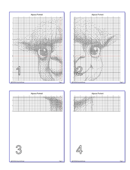 Stitching Jules Design Cross Stitch Pattern Alpaca Barnyard Animal Mini Monochrome Counted Cross-Stitch Pattern (Digital Download)