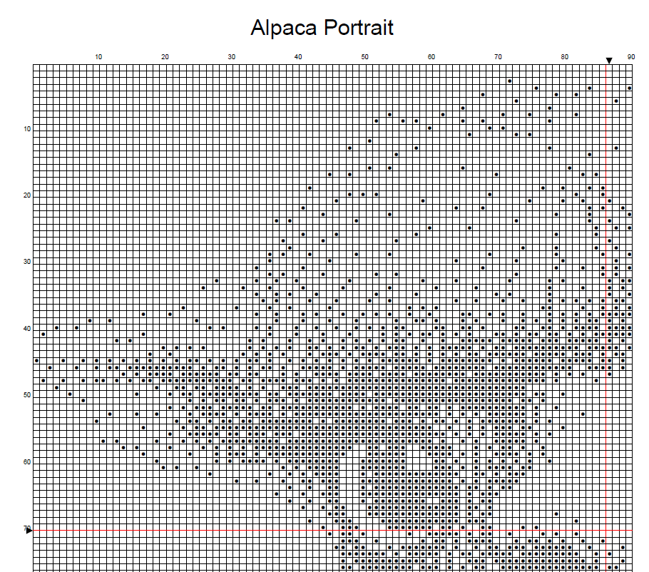 Stitching Jules Design Cross Stitch Pattern Alpaca Barnyard Animal Mini Monochrome Counted Cross-Stitch Pattern (Digital Download)