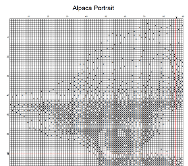 Stitching Jules Design Cross Stitch Pattern Alpaca Barnyard Animal Mini Monochrome Counted Cross-Stitch Pattern (Digital Download)