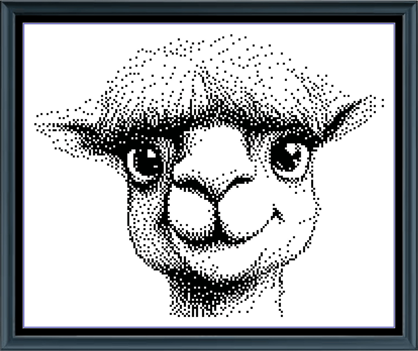 Stitching Jules Design Cross Stitch Pattern Alpaca Barnyard Animal Mini Monochrome Counted Cross-Stitch Pattern (Digital Download)