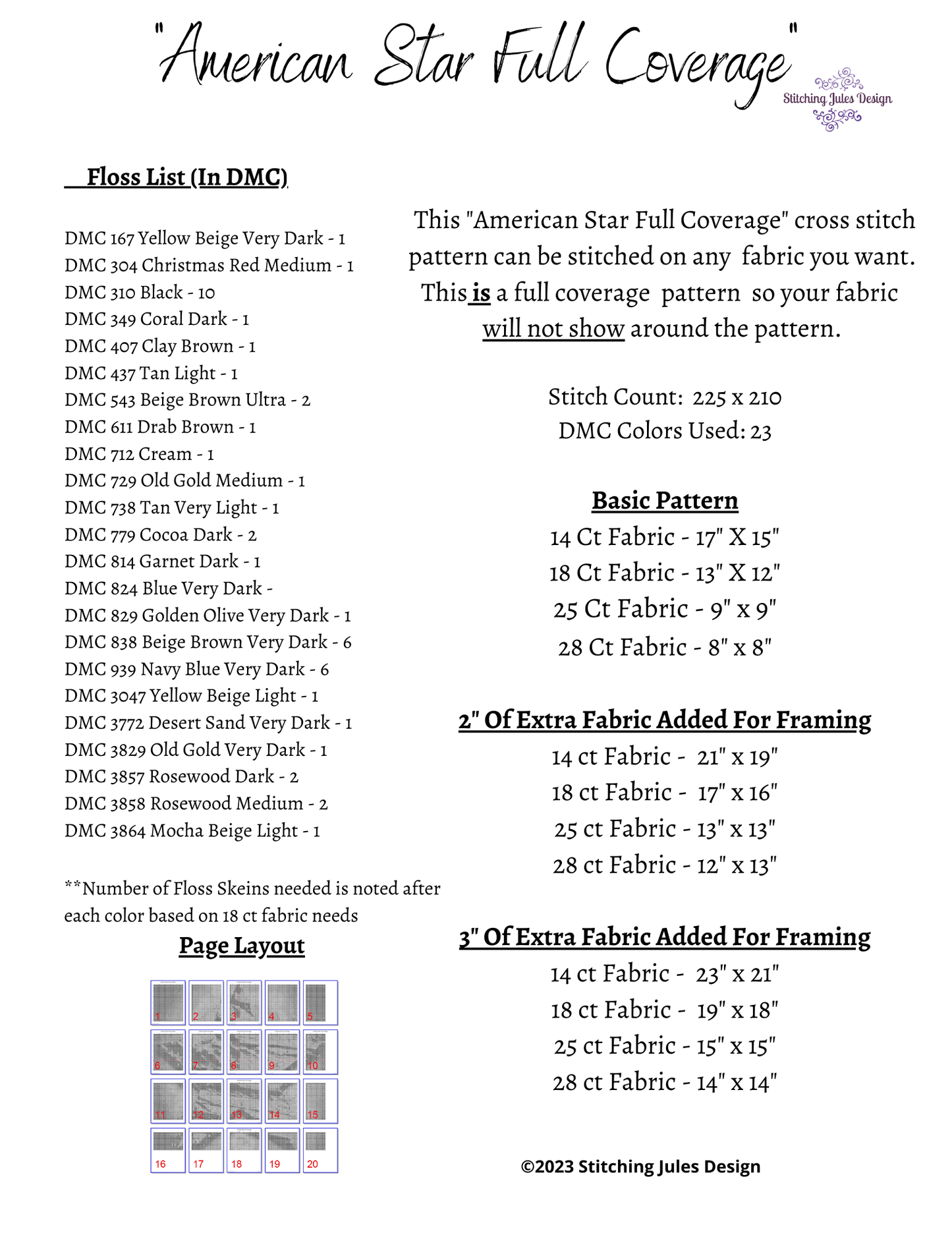 Stitching Jules Design Cross Stitch Pattern American Flag Cross Stitch Pattern | Patriotic USA Cross Stitch Pattern | Instant PDF Download