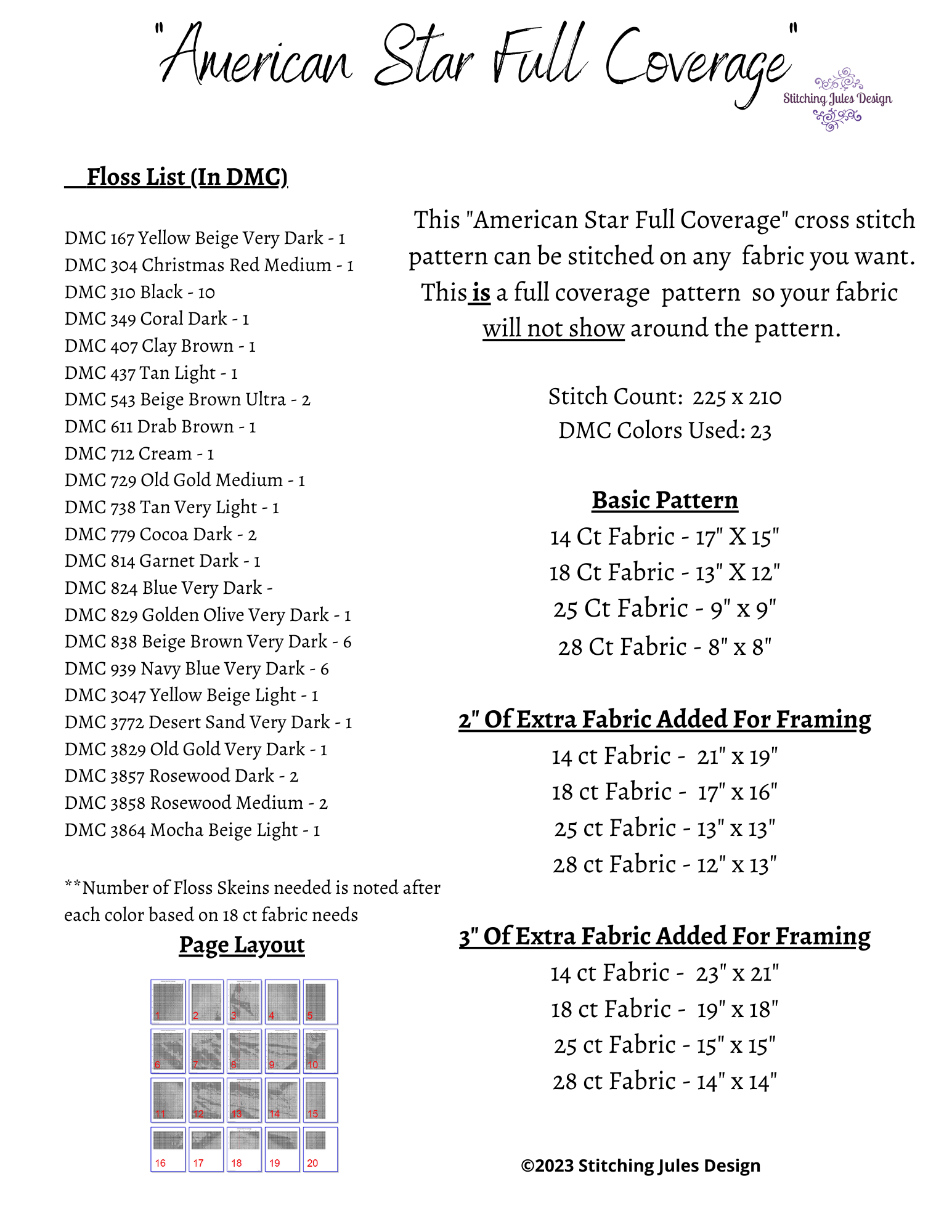 Stitching Jules Design Cross Stitch Pattern American Flag Cross Stitch Pattern | Patriotic USA Cross Stitch Pattern | Instant PDF Download