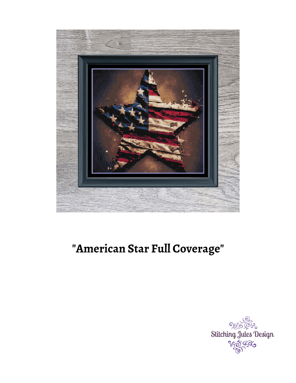 Stitching Jules Design Cross Stitch Pattern American Flag Cross Stitch Pattern | Patriotic USA Cross Stitch Pattern | Instant PDF Download