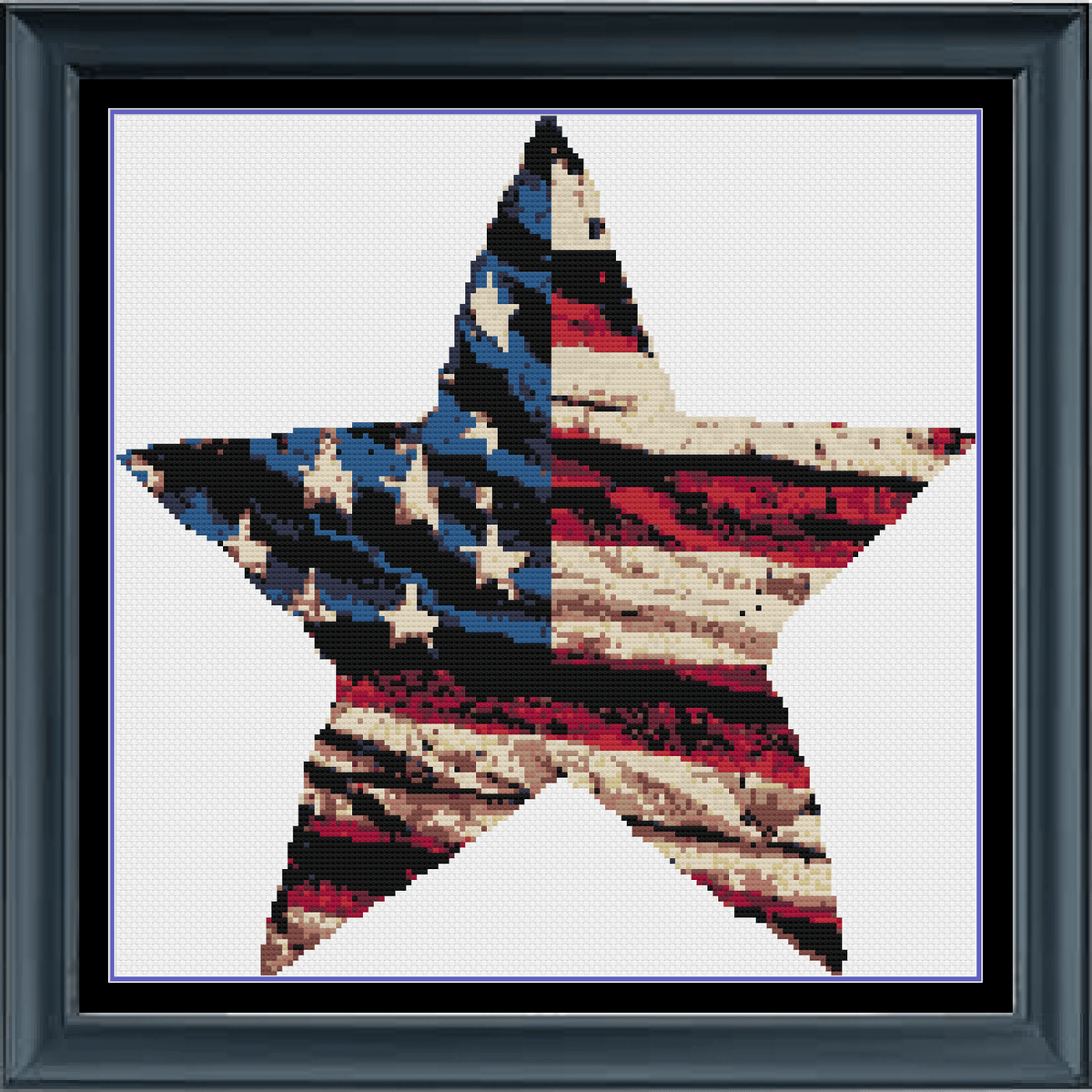 Stitching Jules Design Cross Stitch Pattern American Flag Star Cross Stitch Pattern | Instant PDF Download