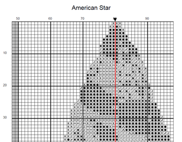 Stitching Jules Design Cross Stitch Pattern American Flag Star Cross Stitch Pattern | Instant PDF Download