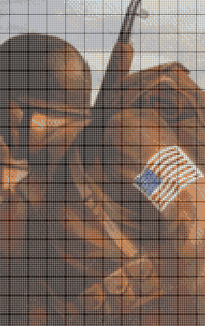 Stitching Jules Design Cross Stitch Pattern American Soldiers Patriotic Supersized Full Coverage Cross Stitch Pattern Digital Download
