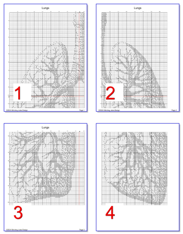 Stitching Jules Design Cross Stitch Pattern Anatomy Lungs Human Counted Cross-Stitch Pattern | Premium Cross-Stitch Pattern | Instant Download PDF