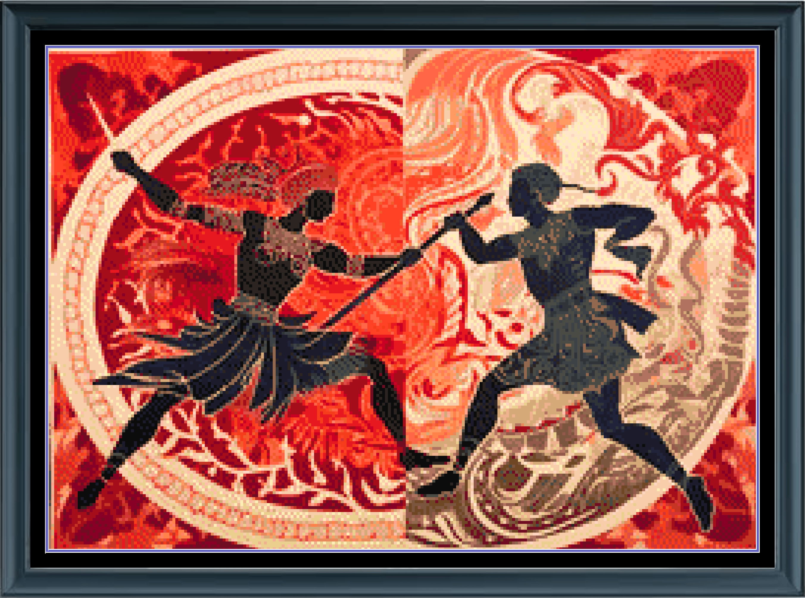 Stitching Jules Design Cross Stitch Pattern Ancient Greek Roman Battle Warrior Full Coverage Counted Cross-Stitch Pattern (Digital Download)